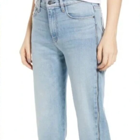 Hudson Women's 27 Holly Straight High-Rise Side-Released Zipper Raw Hem Jeans - Picture 3 of 12